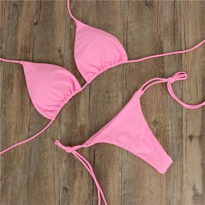 Women Bikini Swimsuit Push-Up Bra Bikini Set Two Piece Swim Suit Swimwear Beachwear Bathing Suit Strappy Swimsuit Two Pieces Bikini Set Stevvex