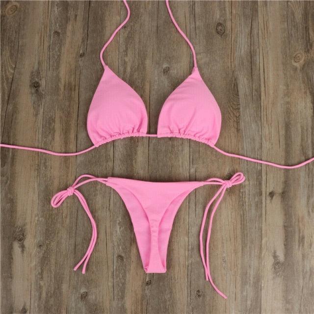 Women Bikini Swimsuit Push-Up Bra Bikini Set Two Piece Swim Suit Swimwear Beachwear Bathing Suit Strappy Swimsuit Two Pieces Bikini Set Stevvex