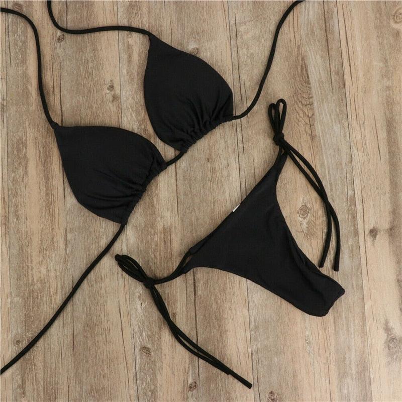 Women Bikini Swimsuit Push-Up Bra Bikini Set Two Piece Swim Suit Swimwear Beachwear Bathing Suit Strappy Swimsuit Two Pieces Bikini Set Stevvex