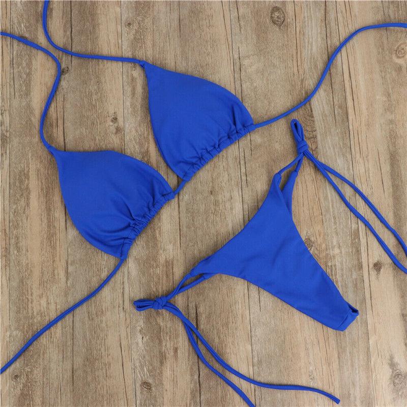 Women Bikini Swimsuit Push-Up Bra Bikini Set Two Piece Swim Suit Swimwear Beachwear Bathing Suit Strappy Swimsuit Two Pieces Bikini Set Stevvex