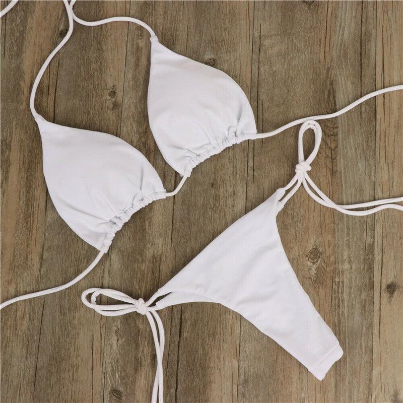Women Bikini Swimsuit Push-Up Bra Bikini Set Two Piece Swim Suit Swimwear Beachwear Bathing Suit Strappy Swimsuit Two Pieces Bikini Set Stevvex