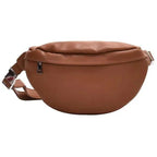 Women Black PU Leather Chest Luxurious Bags Fashionable Crossbody Waist Purse Unisex Fanny Bag Modern Traveling Bag Stevvex