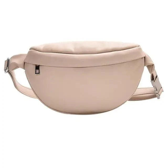 Women Black PU Leather Chest Luxurious Bags Fashionable Crossbody Waist Purse Unisex Fanny Bag Modern Traveling Bag Stevvex