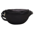 Women Black PU Leather Chest Luxurious Bags Fashionable Crossbody Waist Purse Unisex Fanny Bag Modern Traveling Bag Stevvex