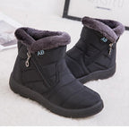 Women Boots Fashion Waterproof Snow Boots For Winter Casual Lightweight Ankle Warm Winter Boots Fur Lined Warm Ankle Boots Slip On Waterproof Shoes Comfortable Soft Design For Female Stevvex
