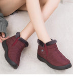 Women Boots Fashion Waterproof Snow Boots For Winter Casual Lightweight Ankle Warm Winter Boots Fur Lined Warm Ankle Boots Slip On Waterproof Shoes Comfortable Soft Design For Female Stevvex