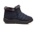 Women Boots Fashion Waterproof Snow Boots For Winter Casual Lightweight Ankle Warm Winter Boots Fur Lined Warm Ankle Boots Slip On Waterproof Shoes Comfortable Soft Design For Female Stevvex