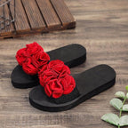 Women Bow Summer Sandals Slipper Indoor Outdoor Flip-flops Beach Shoes New Fashion Casual Flower Slipper High Heeled Bow-Knot Platform Flip Flops Beach Sandals Fashion Summer Slippers Stevvex