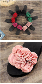 Women Bow Summer Sandals Slipper Indoor Outdoor Flip-flops Beach Shoes New Fashion Casual Flower Slipper High Heeled Bow-Knot Platform Flip Flops Beach Sandals Fashion Summer Slippers Stevvex