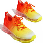 Women Breathable Sneakers Autumn New Lace Up Casual Shoes Outdoor Sport Walking Athletic Tennis Shoes Air Cushion Lightweight Sneakers Lace Up Sport Running Sneakers Stevvex
