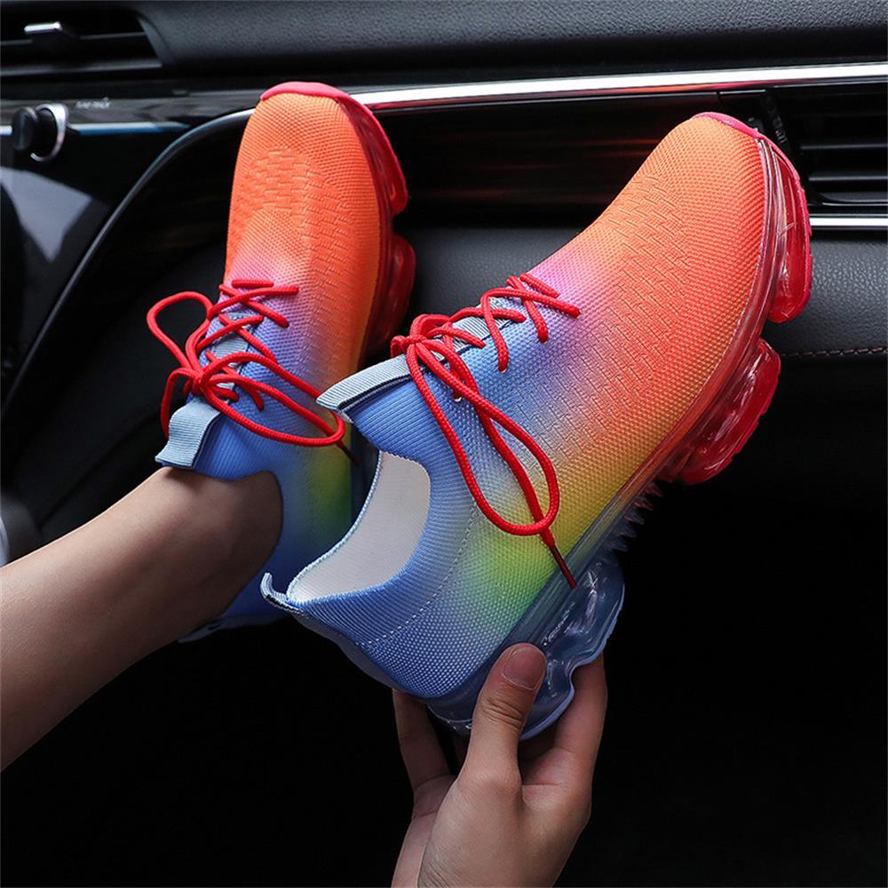 Women Breathable Sneakers Autumn New Lace Up Casual Shoes Outdoor Sport Walking Athletic Tennis Shoes Air Cushion Lightweight Sneakers Lace Up Sport Running Sneakers Stevvex