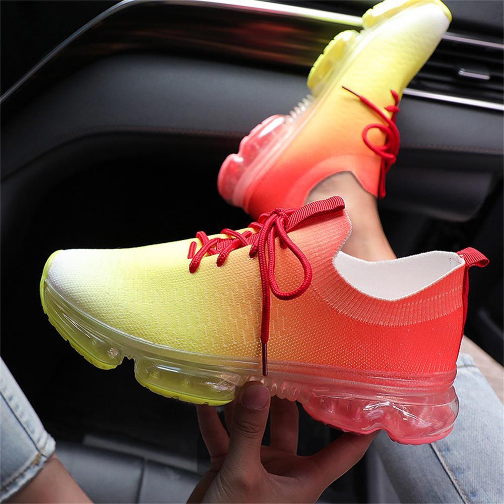 Women Breathable Sneakers Autumn New Lace Up Casual Shoes Outdoor Sport Walking Athletic Tennis Shoes Air Cushion Lightweight Sneakers Lace Up Sport Running Sneakers Stevvex