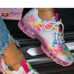 Women Breathable Sneakers Autumn New Lace Up Casual Shoes Outdoor Sport Walking Athletic Tennis Shoes Air Cushion Lightweight Sneakers Lace Up Sport Running Sneakers Stevvex