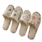 Women Casual Floral Indoor Home Slippers Flower Soft Slippers Spring Autumn Flip Flops Slides Slippers Cozy Casual Footwear Cloth Slippers Open Toe Low-Top Flat Slipper Indoor House Slippers Stevvex