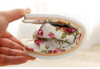 Women Casual Floral Indoor Home Slippers Flower Soft Slippers Spring Autumn Flip Flops Slides Slippers Cozy Casual Footwear Cloth Slippers Open Toe Low-Top Flat Slipper Indoor House Slippers Stevvex