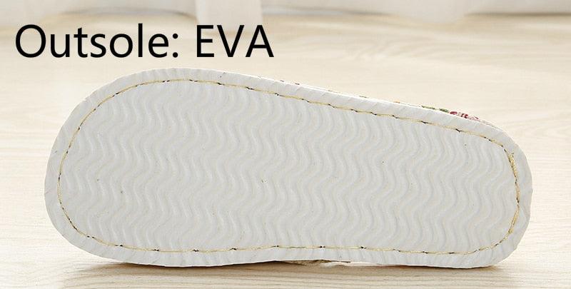 Women Casual Floral Indoor Home Slippers Flower Soft Slippers Spring Autumn Flip Flops Slides Slippers Cozy Casual Footwear Cloth Slippers Open Toe Low-Top Flat Slipper Indoor House Slippers Stevvex
