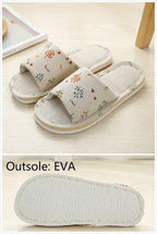Women Casual Floral Indoor Home Slippers Flower Soft Slippers Spring Autumn Flip Flops Slides Slippers Cozy Casual Footwear Cloth Slippers Open Toe Low-Top Flat Slipper Indoor House Slippers Stevvex