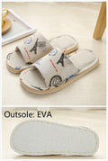 Women Casual Floral Indoor Home Slippers Flower Soft Slippers Spring Autumn Flip Flops Slides Slippers Cozy Casual Footwear Cloth Slippers Open Toe Low-Top Flat Slipper Indoor House Slippers Stevvex