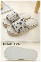 Women Casual Floral Indoor Home Slippers Flower Soft Slippers Spring Autumn Flip Flops Slides Slippers Cozy Casual Footwear Cloth Slippers Open Toe Low-Top Flat Slipper Indoor House Slippers Stevvex