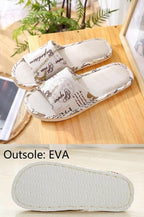Women Casual Floral Indoor Home Slippers Flower Soft Slippers Spring Autumn Flip Flops Slides Slippers Cozy Casual Footwear Cloth Slippers Open Toe Low-Top Flat Slipper Indoor House Slippers Stevvex
