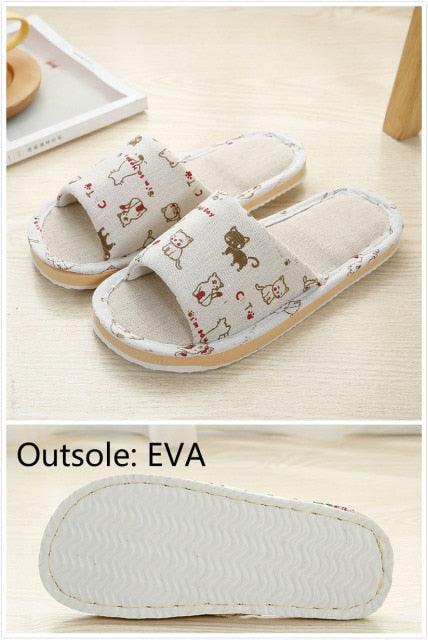Women Casual Floral Indoor Home Slippers Flower Soft Slippers Spring Autumn Flip Flops Slides Slippers Cozy Casual Footwear Cloth Slippers Open Toe Low-Top Flat Slipper Indoor House Slippers Stevvex