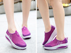 Women Casual Sneakers Sport Fashion Height Increasing Woman Breathable Air Mesh Sneakers Platform Tennis Walking Sneakers Comfortable Lightweight Casual Fitness Shoes