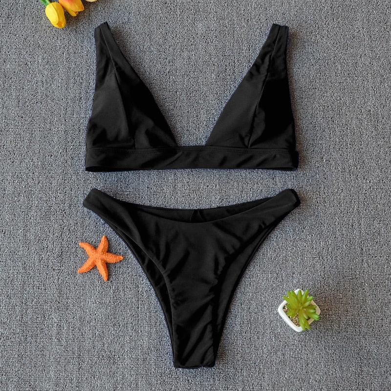 Women Charming Bikini Swimsuit Women Push Up Swimwear Two Piece Bikini Set Solid Color Bathing Suit Swim Suit Female Women Two Piece Bikini Swimsuit Halter Twist Front Bathing Suit Swimwear Stevvex