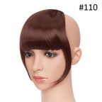 Women Clip In Hair Bangs Hairpiece Clip In Hair Extension Synthetic Hair Extension Blunt Bangs Fake Bangs For Women Flat Neat Bangs With Temples For Women One Piece Hairpiece Stevvex