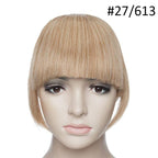 Women Clip In Hair Bangs Hairpiece Clip In Hair Extension Synthetic Hair Extension Blunt Bangs Fake Bangs For Women Flat Neat Bangs With Temples For Women One Piece Hairpiece Stevvex