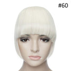 Women Clip In Hair Bangs Hairpiece Clip In Hair Extension Synthetic Hair Extension Blunt Bangs Fake Bangs For Women Flat Neat Bangs With Temples For Women One Piece Hairpiece Stevvex