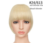 Women Clip In Hair Bangs Hairpiece Clip In Hair Extension Synthetic Hair Extension Blunt Bangs Fake Bangs For Women Flat Neat Bangs With Temples For Women One Piece Hairpiece Stevvex