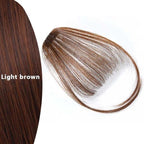 Women Clip In Hair Bangs Hairpiece Synthetic Fake Hair Piece Clip In Hair Extensions Front Natural Flat Neat Fringe Bangs With Temples For Women One Piece Hairpiece Stevvex