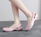 Women Clogs Modern Sandals Home Non-slip Summer Shoes Flat Slippers Plastic Waterproof Garden Shoes Classic Clog Casual Slip On Water Shoe Sandal Indoor Outdoor Slipper Stevvex