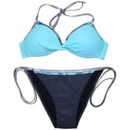 Women Cute Large Swimsuits Push Up Bikini Women Triangle Push Up Bikini Set Molded Bra Swimsuit  Women's Plus Size Swimwear Beach Wear  Bikinis Female Bathing Suit Swimming Suits Stevvex