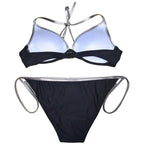 Women Cute Large Swimsuits Push Up Bikini Women Triangle Push Up Bikini Set Molded Bra Swimsuit  Women's Plus Size Swimwear Beach Wear  Bikinis Female Bathing Suit Swimming Suits Stevvex