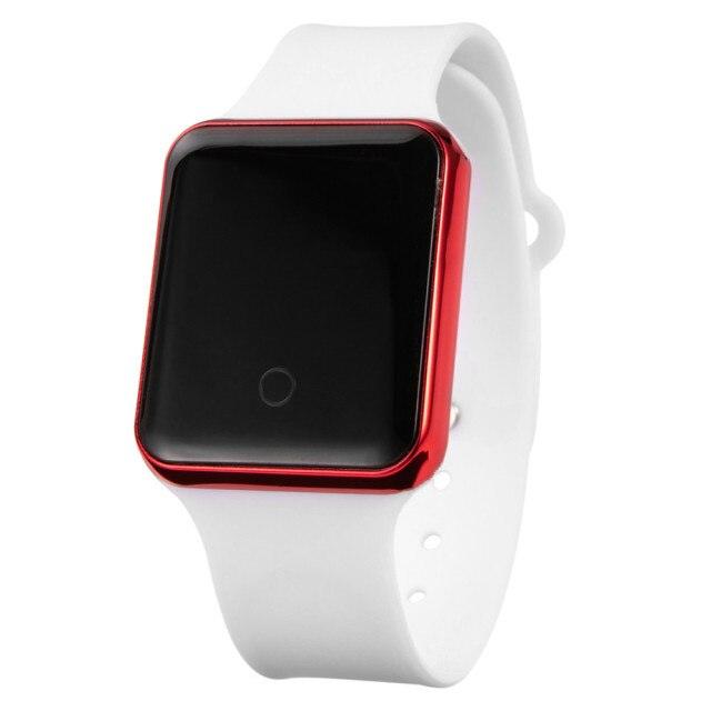 Women Digital Watch Luxury LED Mens Sport Wristwatch Electronic Watches Silicone Bracelet Classic Square Face Unisex Women's Men's Digital Multifunction Outdoor Casual Watch Stevvex