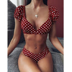 Women Dot Bikini Women Two Piece Swimsuit Women's Bikini Set Swimsuit Micro Strapless 2 Piece Bathing Suit Tie Side Bikini Bottoms Push Up Swimwear Bathing Suit Beach Wear Swimming Suit Stevvex