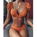 Women Dot Bikini Women Two Piece Swimsuit Women's Bikini Set Swimsuit Micro Strapless 2 Piece Bathing Suit Tie Side Bikini Bottoms Push Up Swimwear Bathing Suit Beach Wear Swimming Suit Stevvex