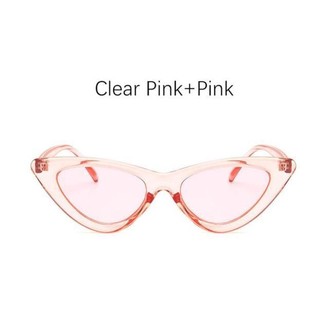 Women Elegant Black Summer Sunglasses Stylish New Popular Cat Eye Design Sunglasses For Woman New Small Eyewear Shades For Women Retro Summer Design Glasses Stevvex