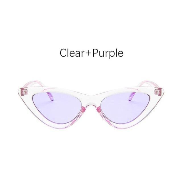 Women Elegant Black Summer Sunglasses Stylish New Popular Cat Eye Design Sunglasses For Woman New Small Eyewear Shades For Women Retro Summer Design Glasses Stevvex