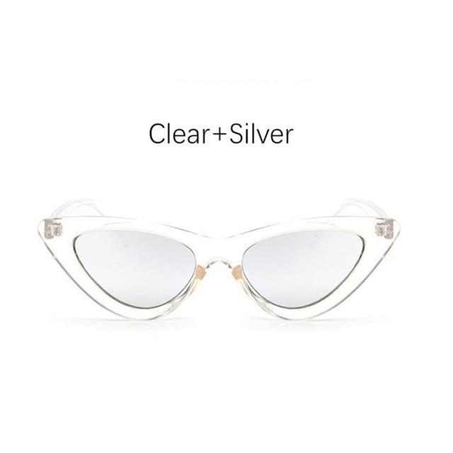 Women Elegant Black Summer Sunglasses Stylish New Popular Cat Eye Design Sunglasses For Woman New Small Eyewear Shades For Women Retro Summer Design Glasses Stevvex
