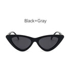Women Elegant Black Summer Sunglasses Stylish New Popular Cat Eye Design Sunglasses For Woman New Small Eyewear Shades For Women Retro Summer Design Glasses Stevvex