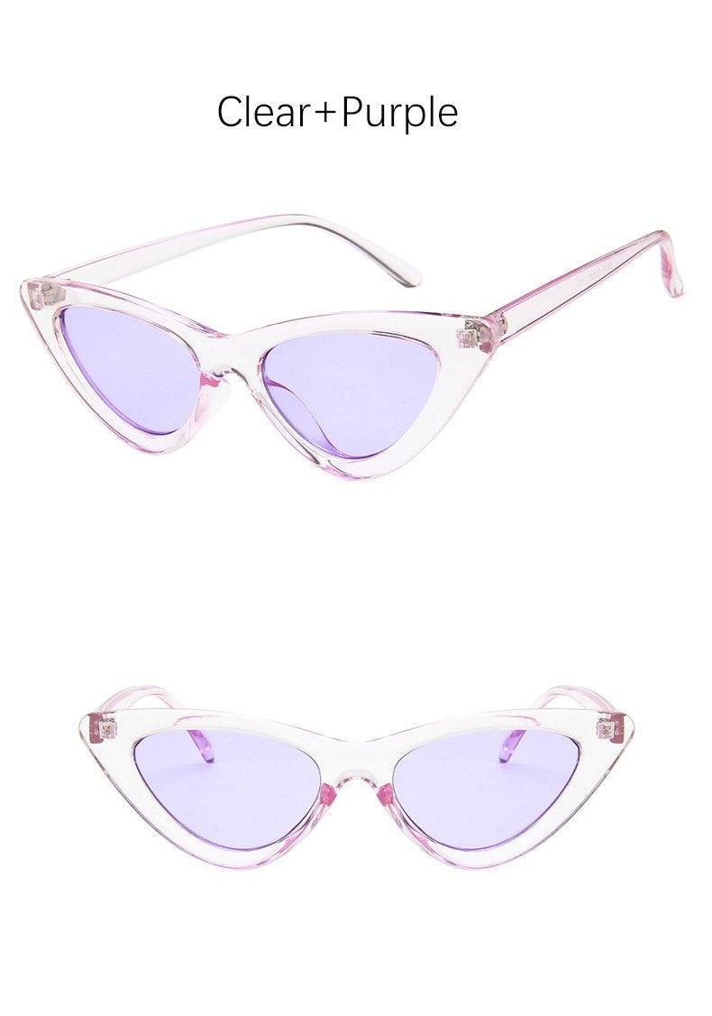 Women Elegant Black Summer Sunglasses Stylish New Popular Cat Eye Design Sunglasses For Woman New Small Eyewear Shades For Women Retro Summer Design Glasses Stevvex