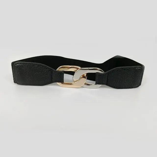 Women Elegant Elastic Stretch Wide Dress Belt  Big Chain Waistbands For Women Luxury Party Belts For Dresses Stevvex