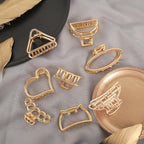 Women Fashion Hair Claw Korean Minimalist Style Geometric Metal Catch Clip Chic Barrettes Headwear High Quality Gorgeous Hair Accessories For Women Stevvex