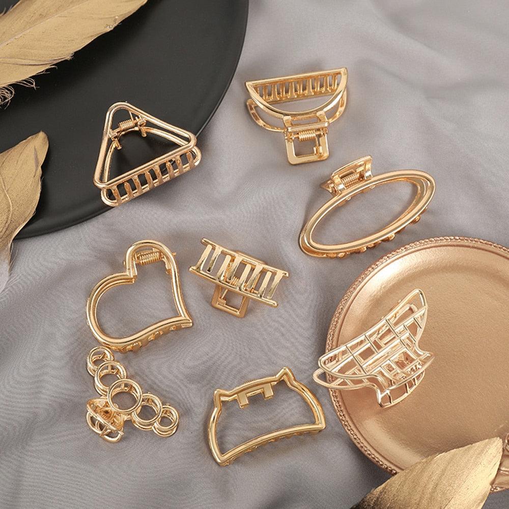 Women Fashion Hair Claw Korean Minimalist Style Geometric Metal Catch Clip Chic Barrettes Headwear High Quality Gorgeous Hair Accessories For Women Stevvex