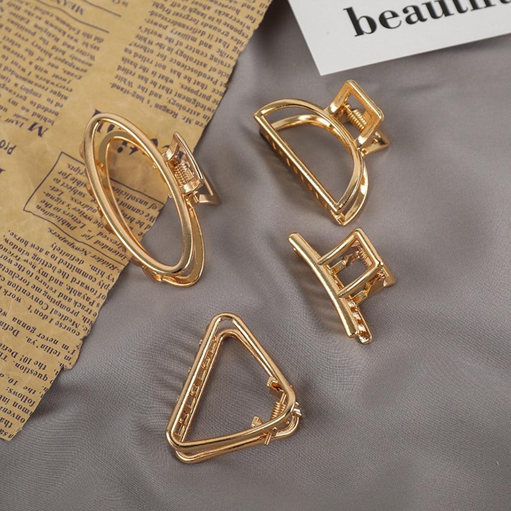 Women Fashion Hair Claw Korean Minimalist Style Geometric Metal Catch Clip Chic Barrettes Headwear High Quality Gorgeous Hair Accessories For Women Stevvex