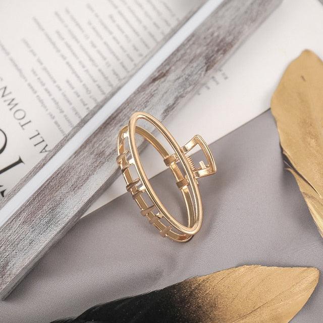 Women Fashion Hair Claw Korean Minimalist Style Geometric Metal Catch Clip Chic Barrettes Headwear High Quality Gorgeous Hair Accessories For Women Stevvex