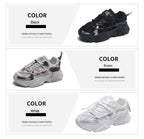 Women Fashion Sneakers Casual Leather Sports Shoes Sneakers Comfortable Walking Footwear Fashion New Lightweight Casual Thick Sneakers Stevvex