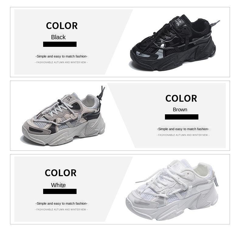 Women Fashion Sneakers Casual Leather Sports Shoes Sneakers Comfortable Walking Footwear Fashion New Lightweight Casual Thick Sneakers Stevvex